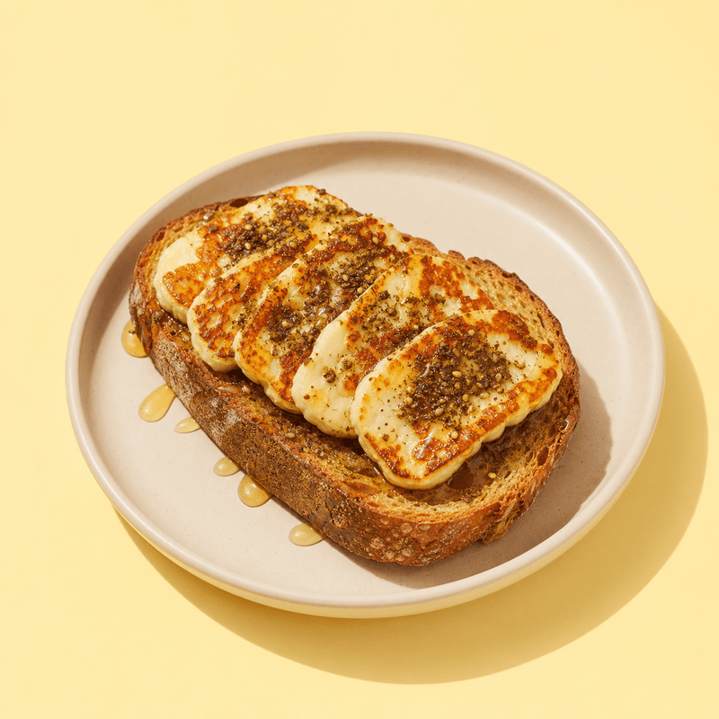 halloumi & zaatar toast